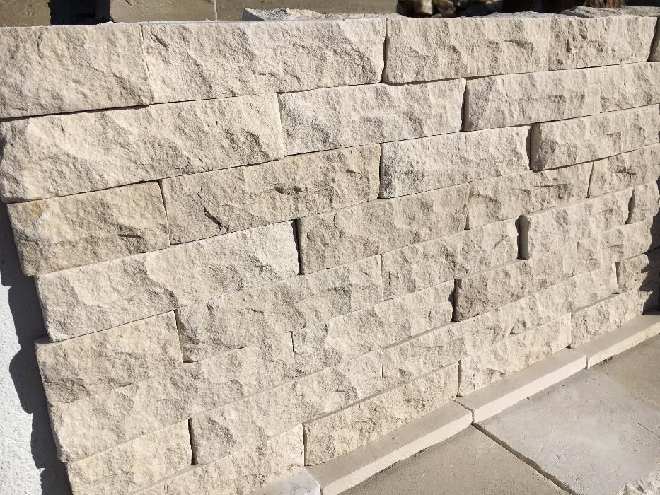 Tiras pedra branca rústica