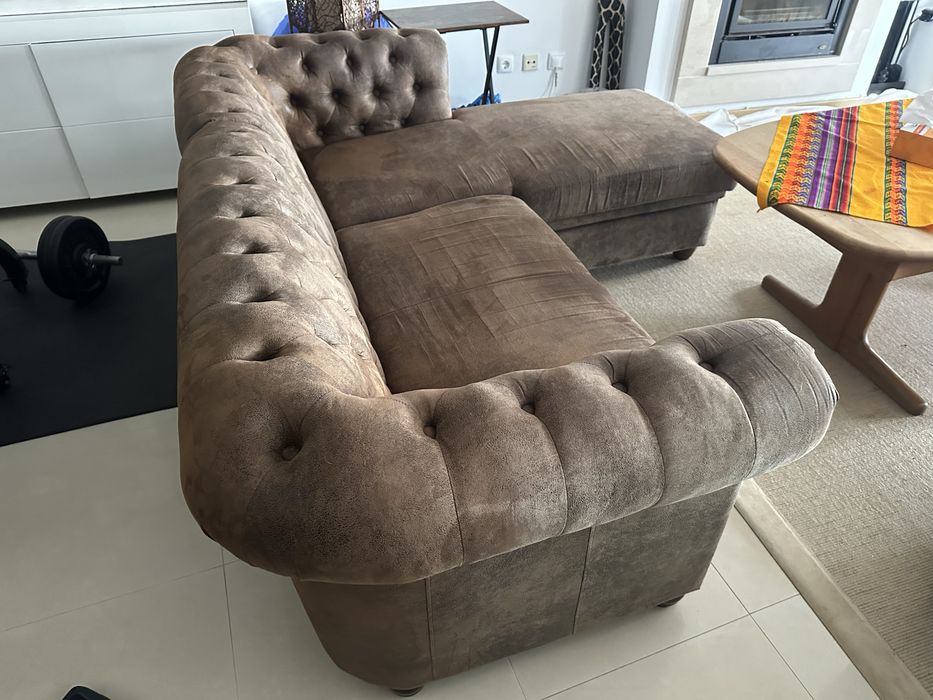 Sofá de Canto com Chaise Longue – Excelente Estado – 190€