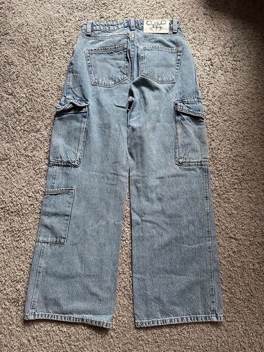 Jeansy cargo jasnoniebieskie