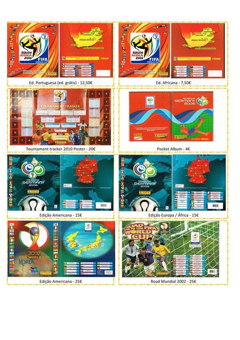 Cadernetas vazias futebol ver descrição Panini Topps e outras 1/3