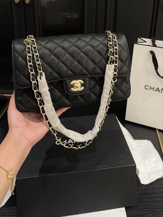 Сумка шкіра ікра в стилі Chanel 1:1