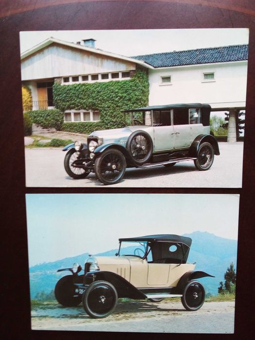 11 Postais com Automóveis Antigos do Museu do Automóvel do Caramulo.
