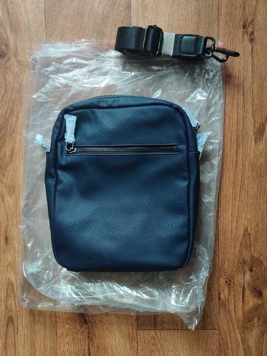 Сумка через плечо, мессенджер, синяя, мужская сумка