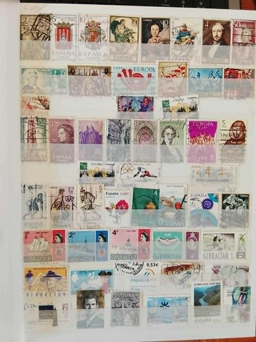 Lote de 117 Selos da Espanha Todos Diferentes.
