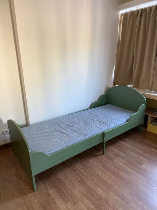 Cama de Madeira Maciça para Criança (Extensível até 200 cm)