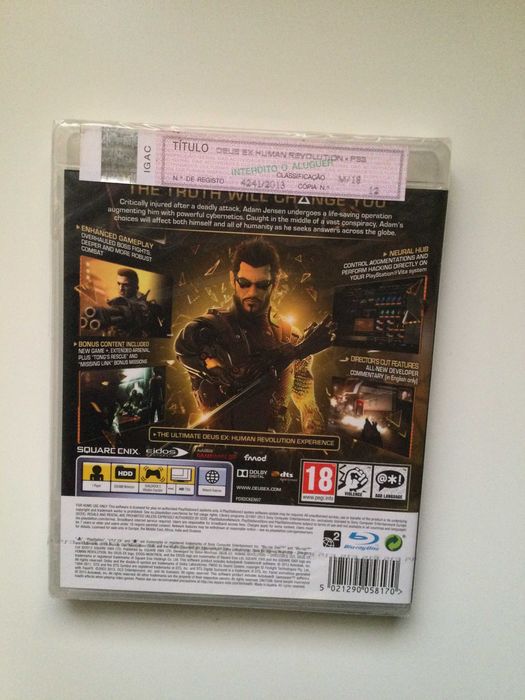 PS3 - Deus Ex: Human Revolution [Director's Cut] (selado)