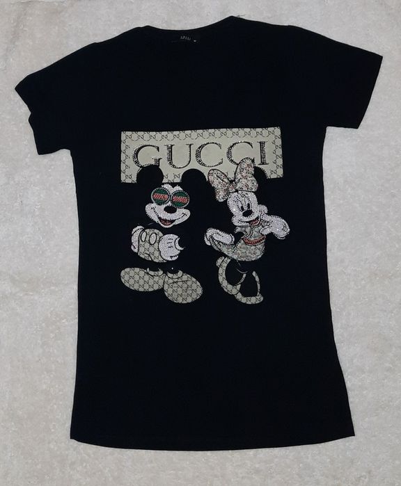 Футболка с Микки в стиле Gucci