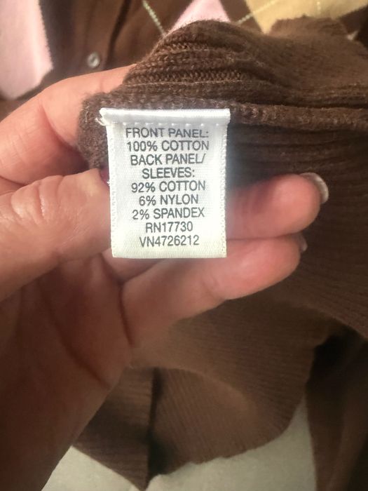 Sweter brązowy w romby 100% bawełna