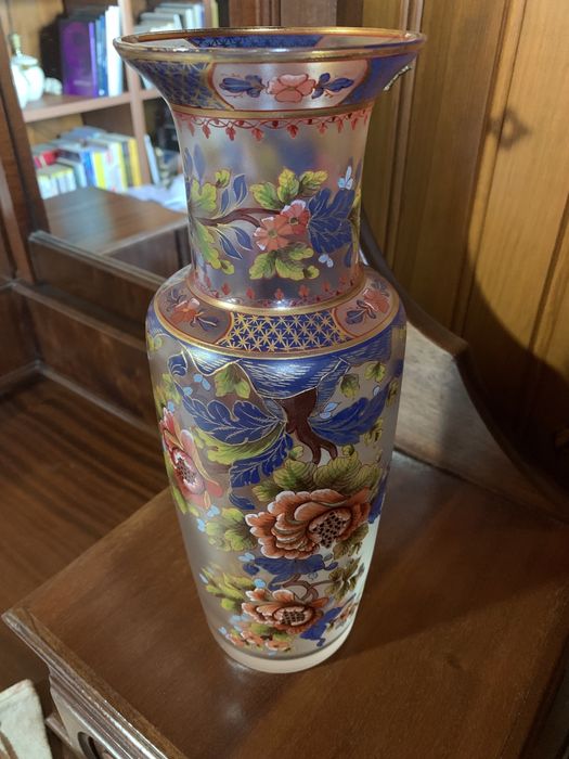 Jarra com pintura manual em cristal Atlantis