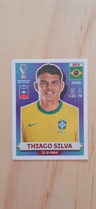 Cromo futebol de Thiago Silva(Mundial 2022)da Panini