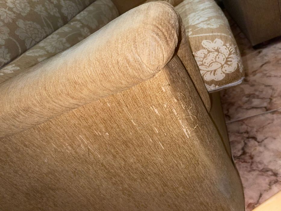 2 sofás castanho claro