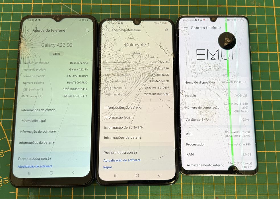 Vendo 3 telemóveis para reparação