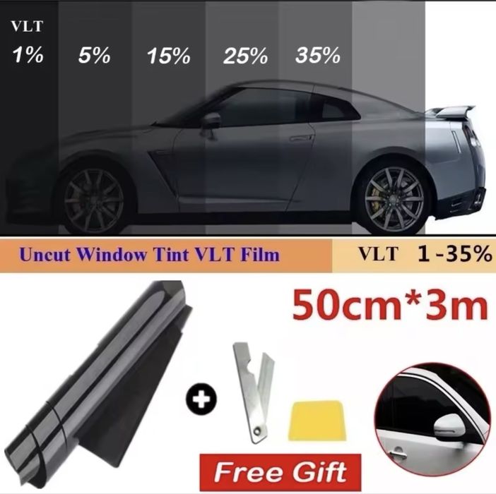 Плівка для авто 1 рулон 50 см х 3 м 5%