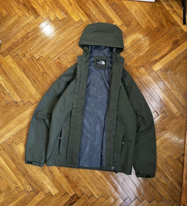 (M) THE NORTH FACE хаки курточка зеленая на мембране хакі куртка на мембрані весняна осінняя осенняя весенняя tnf