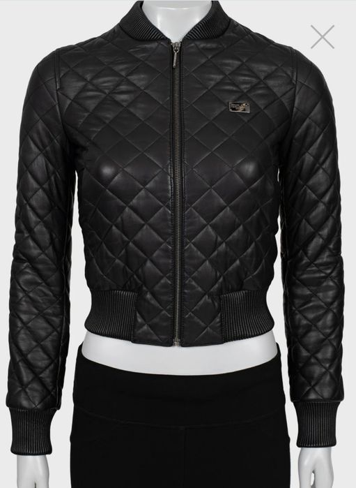 Куртка бомбер оригинал кожа кожаная Philipp plein