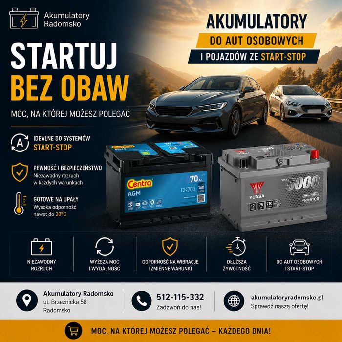 Akumulator ECO-FORCE Cargo 180Ah/1050A TRUCK L+ Sklep Akumulatory Radomsko ul. Brzeźnicka 58