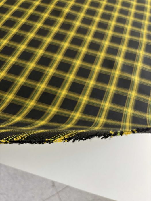 Tecido Tapeçeira Golf GTI MK1 Plaid Amarelo 150x100cm