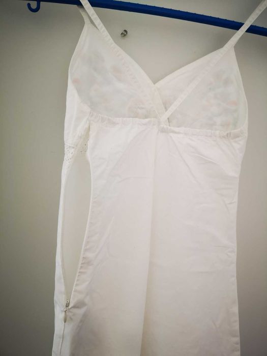 Vestido Branco Verão - com peito bordado - Sfera - 10 Anos