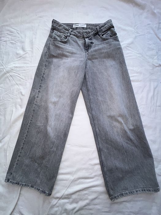 Сірі широкі джинси Bershka 34 беггі