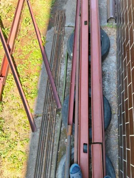 Ceownik 100 mm i drut zbrojeniowy