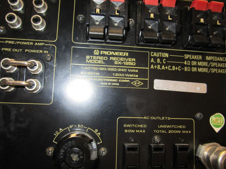 pioneer sx 1250 amplituner wzmacniacz