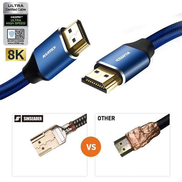 Kabel Hdmi 2.1 Ultra High Speed 8K 60 Hz eARC 1m