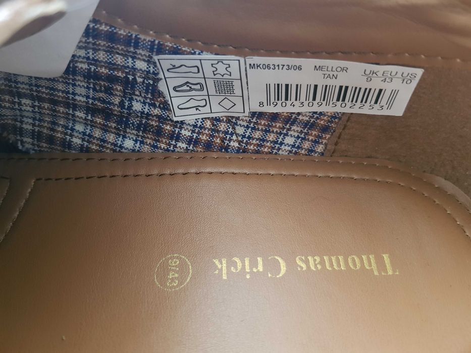 Eleganckie skórzane buty THOMAS CRICK rozmiar 43 NOWE z metką