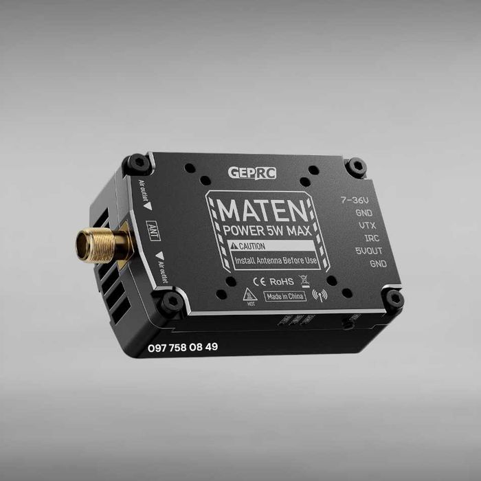 Відеопередавач Geprc Maten 1.2G 5W VTX PRO відео передавач 1.2 ггц 5вт