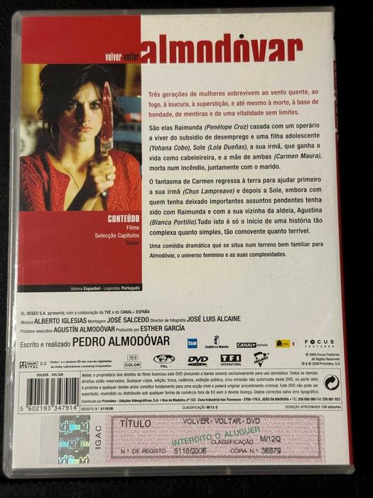 DVD do filme Volver