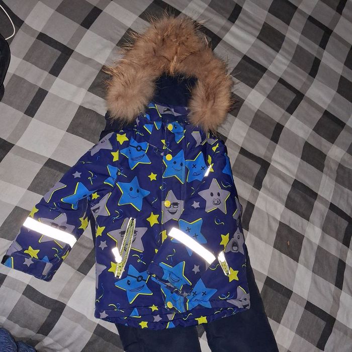 Зимовий комплект  на хлопчика (Куртка+ комбінезон)