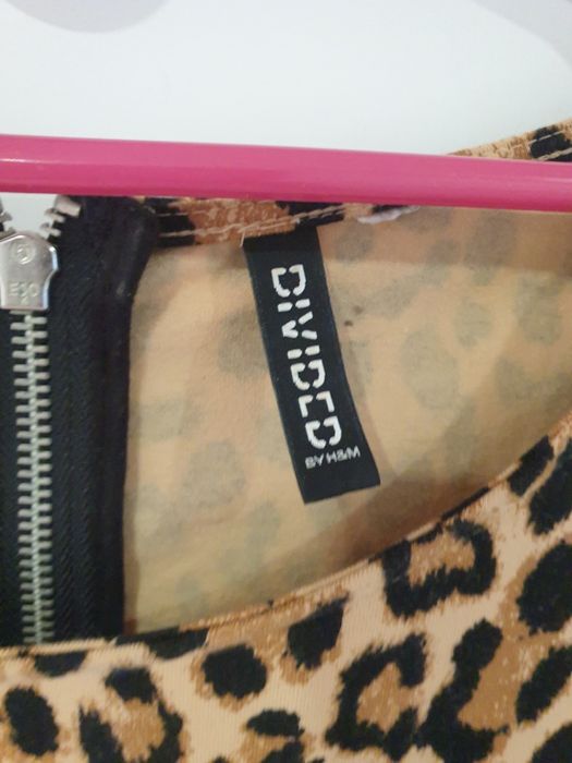 Sukienka H&M M bawełniana panterka