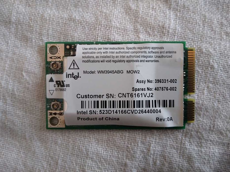 Placa de Rede INTEL para computador portatil model: WM3945ABG MOW2