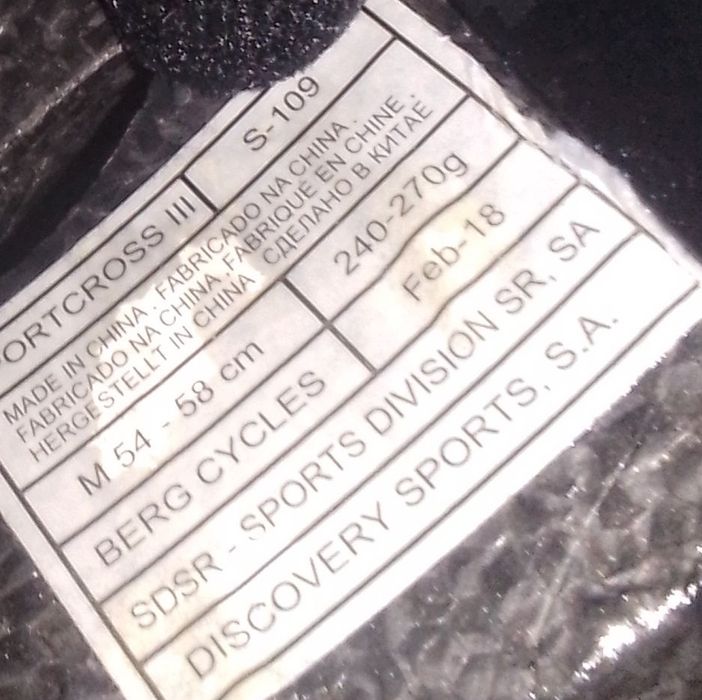 Capacete para bicicleta tamanho 54cm/58cm marca  BERG