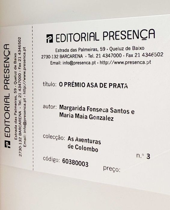 O Prémio Asa de Prata, de Margarida Santos e Maria Teresa Gonzalez