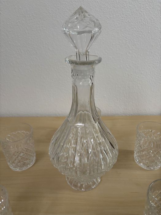 Cristal da Bohemia - Garrafa e 6 copos