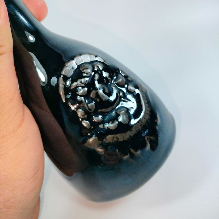 Butelka Karafka Czarna Ceramika