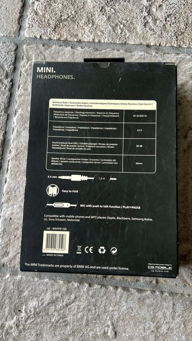 Auscultadores Genuínos da Marca MINI,