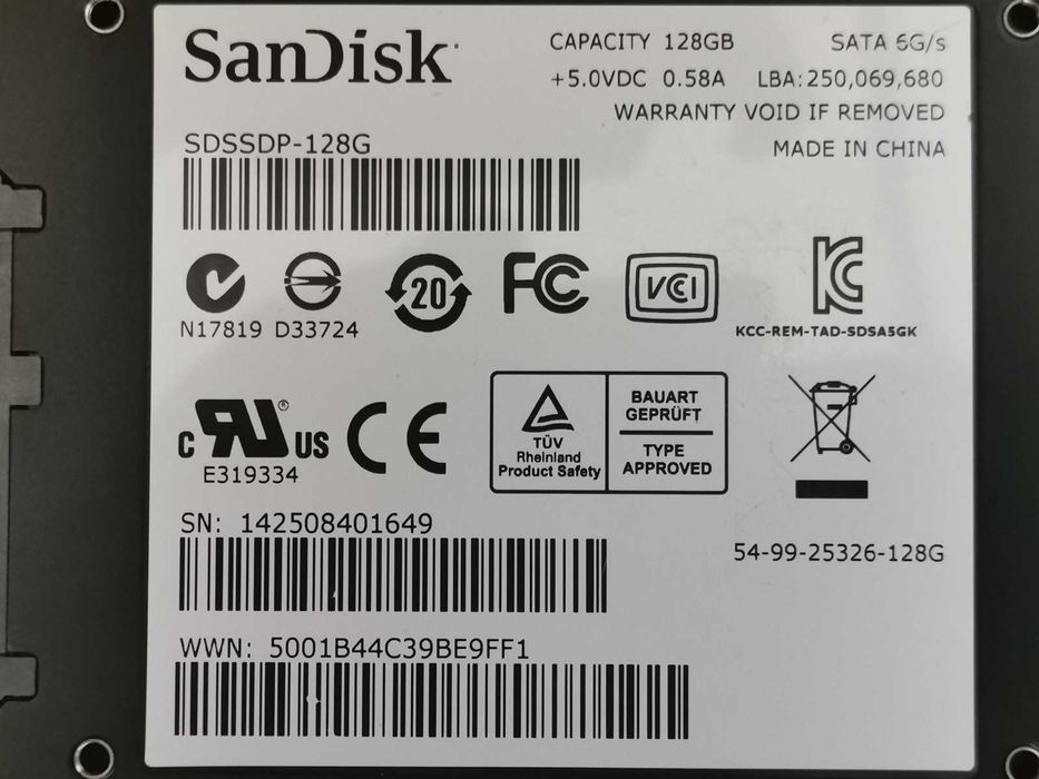 SSD 128GB SanDisk