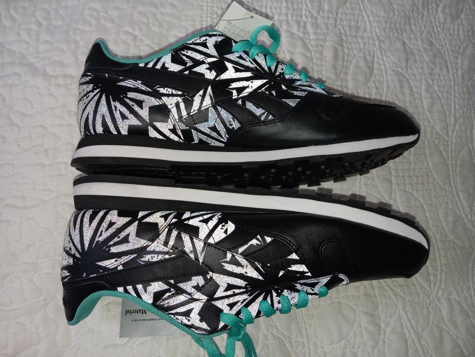 Reebok classic leather skórzane limitowana edycja 45,5 3M odblaskowe
