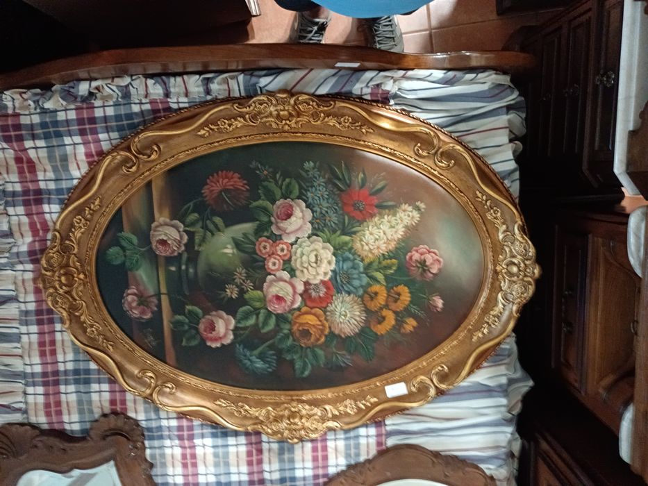 Quadro motivos florais  grande 1,06 m