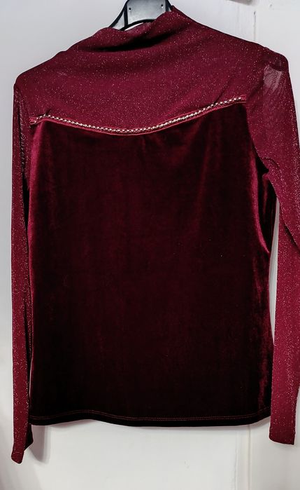 Wyprzedaż Elegancka bluzka bordo do M, nowa bez metki