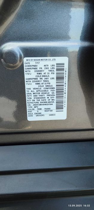 Nissan Rogue 2017  SV premium