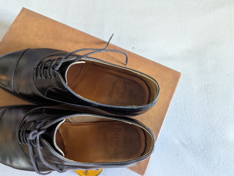 Buty męskie Berwick czarne, szyte metoda Goodyear welted, r7,5, r42