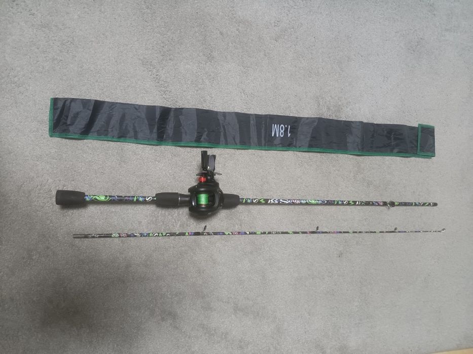 Cana pesca com carreto