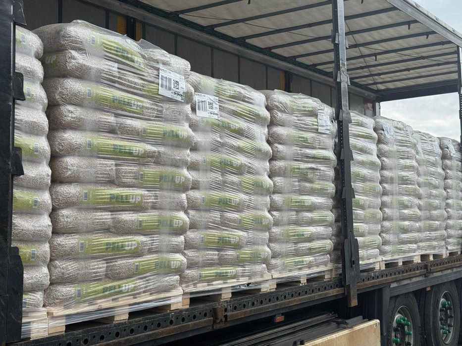 Pellet drzewny 6 mm - Certyfikaty ENplus A1 i DINplus - Paleta 990 kg - Odbiór osobisty lub transport - Cena brutto za paletę
