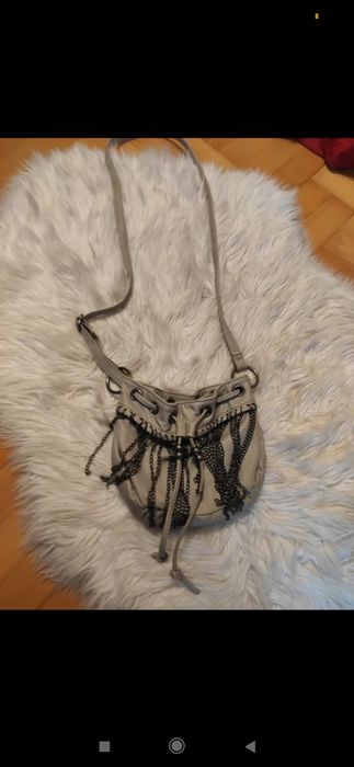 Torebka beżowa damska na pasku