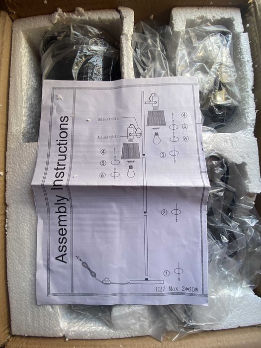 Candeeiro de pé retro industrial