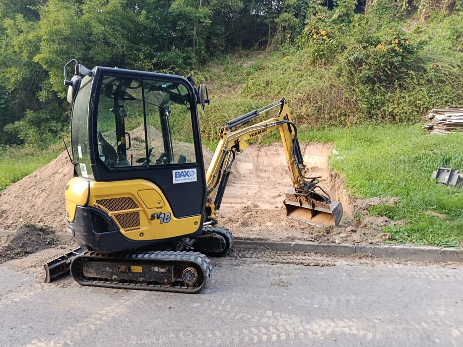 Mini koparka na wynajem, usługi minikoparką