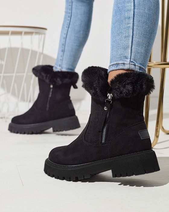 36 37 38 śniegowce 39 40 botki na grubej podeszwie zamszowe futerko zi