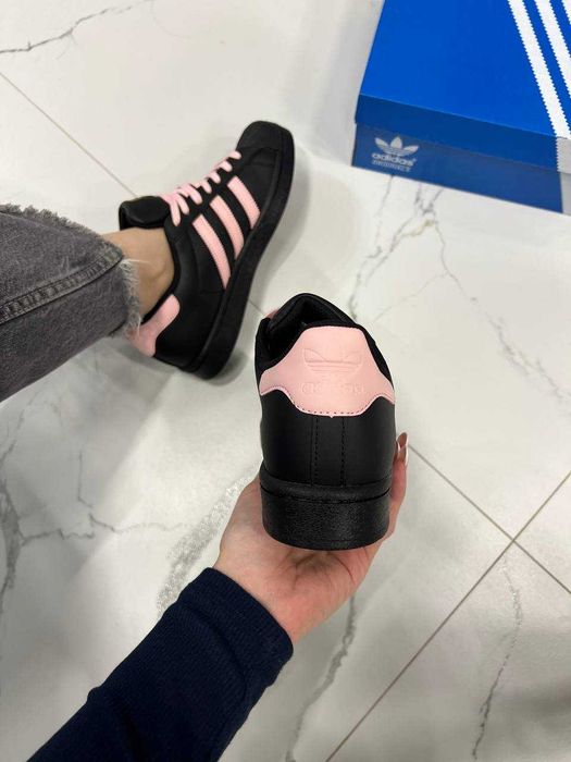 !SALE! Adidas Superstar Black/Pink 36 37 38 39 40 41 адідас рожеві